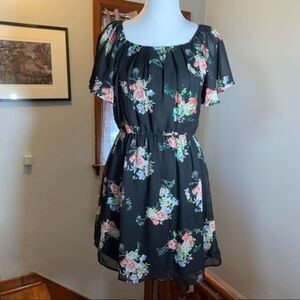 FOREVER 21 | Floral Chiffon A-Line Mini Dress